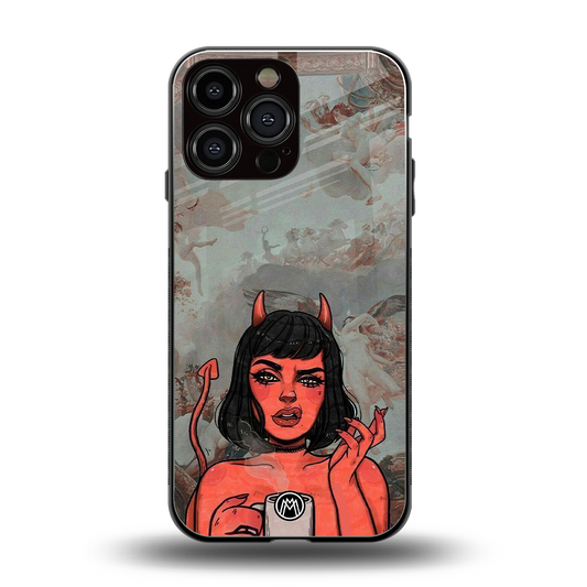 devil buys mymerchandize back phone cover | glass case for iphone 14 pro max