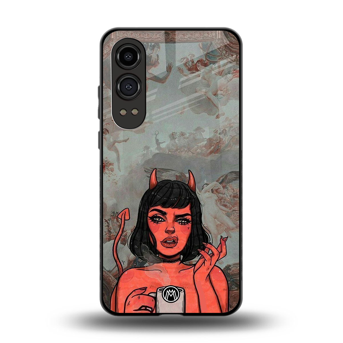 devil buys mymerchandize back phone cover | glass case for oneplus nord ce 4 lite