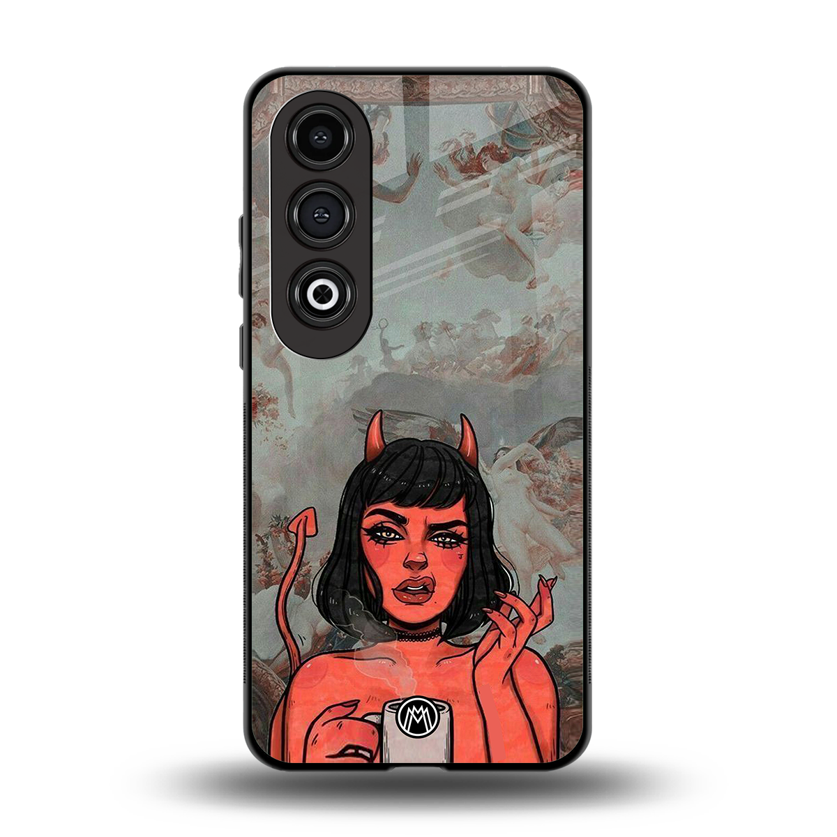 devil buys mymerchandize back phone cover | glass case for oneplus nord ce 4