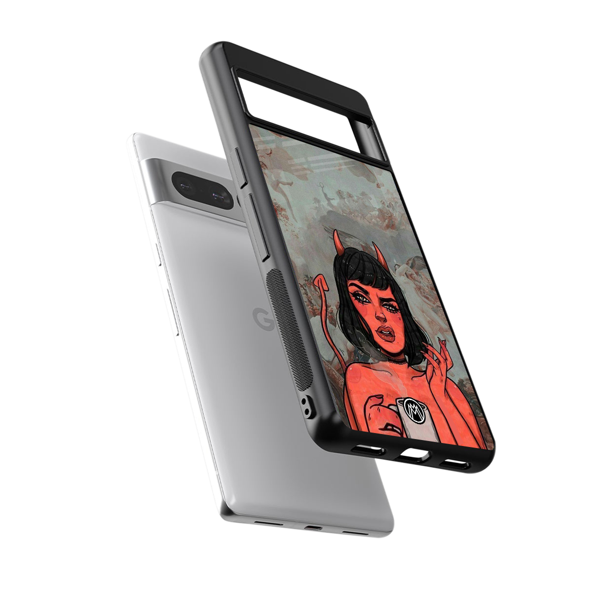 devil buys mymerchandize back phone cover | glass case for google pixel 7 pro