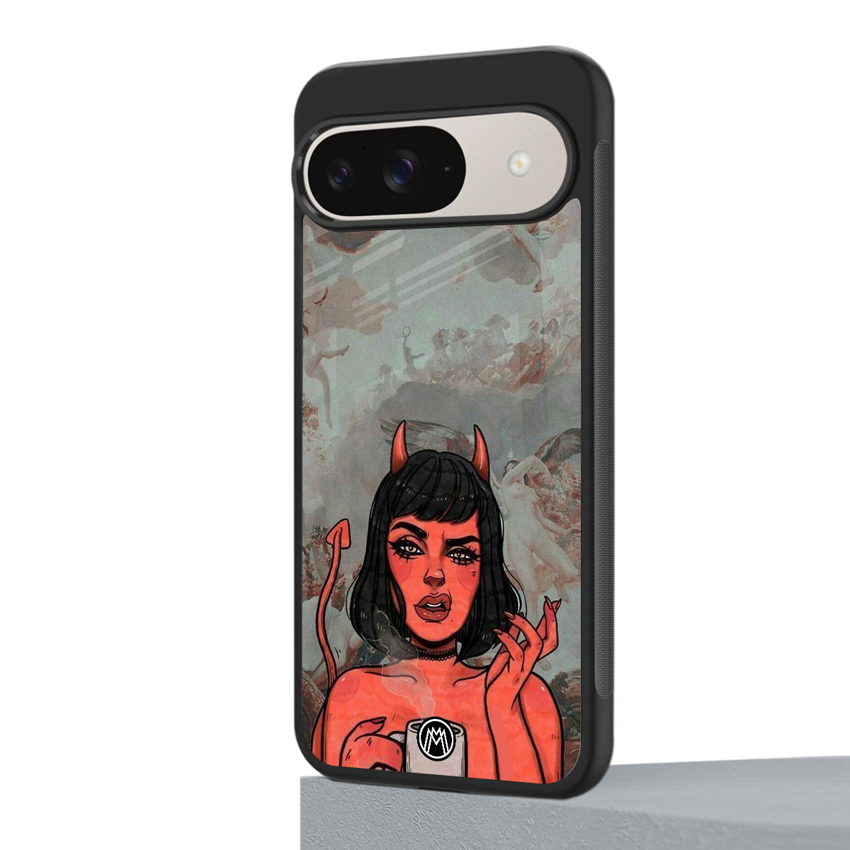 devil buys mymerchandize back phone cover | glass case for google pixel 9