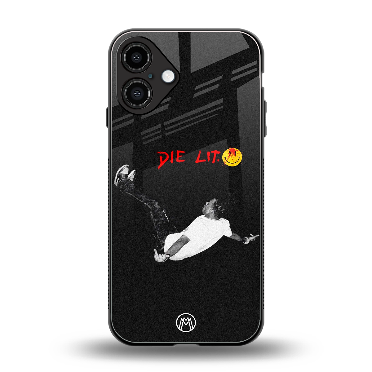 die lit back phone cover | glass case for iphone 16 plus