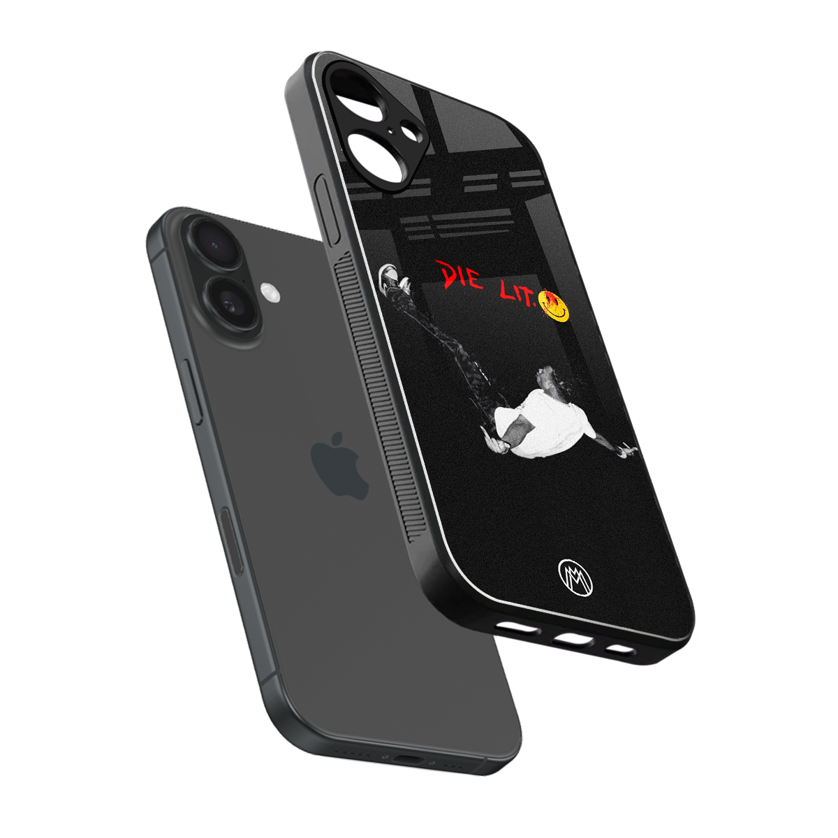 die lit back phone cover | glass case for iphone 16 plus