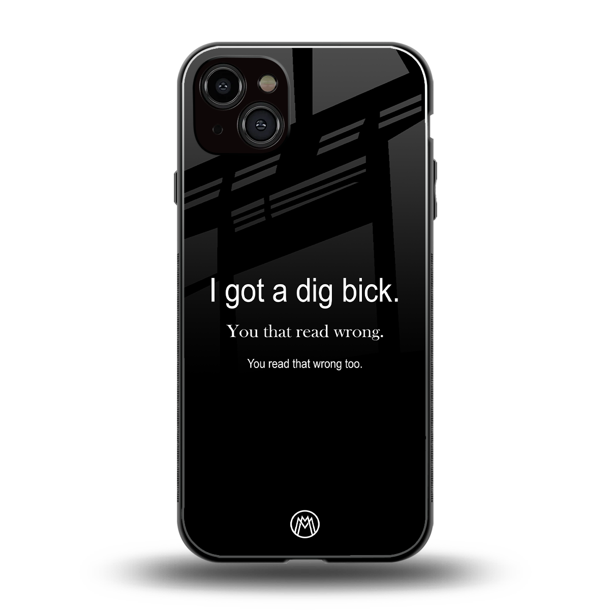 dig bick back phone cover | glass case for iphone 15 plus