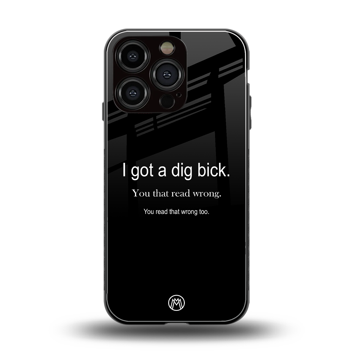 dig bick back phone cover | glass case for iphone 16 pro