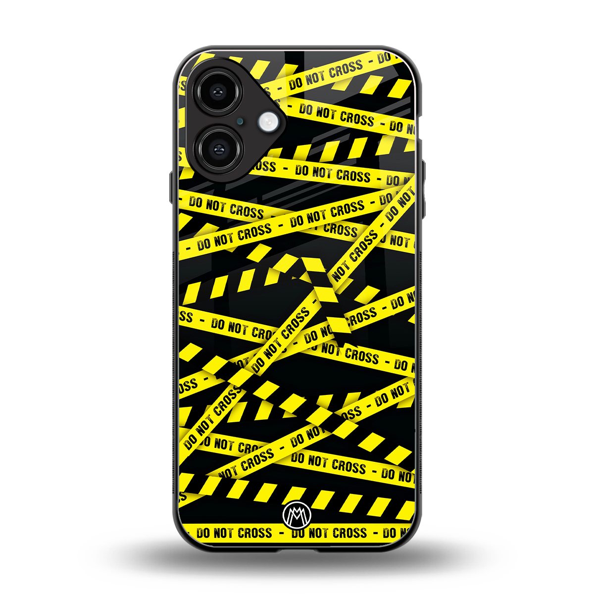 do not cross warning back phone cover | glass case for iphone 16 plus
