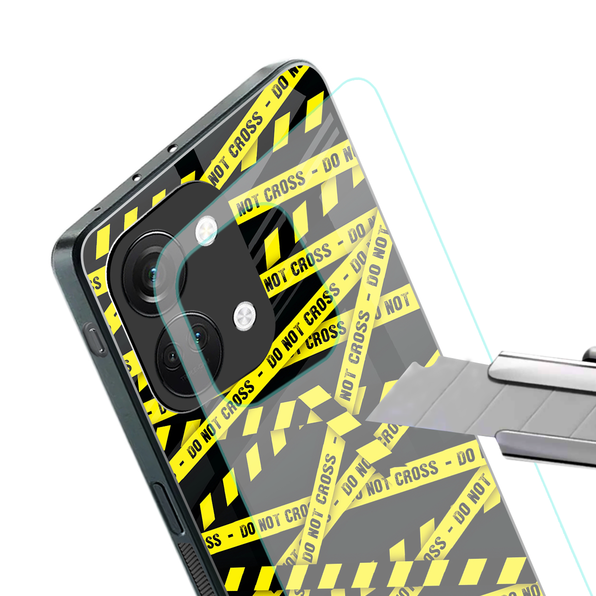 do not cross warning back phone cover | glass case for oneplus nord 3