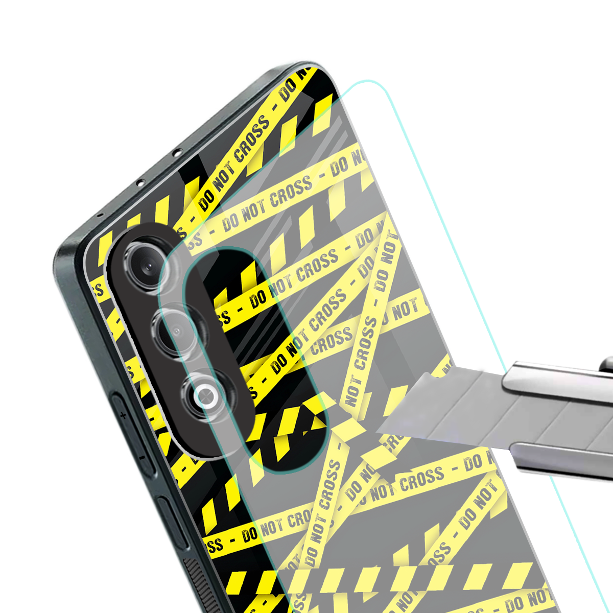 do not cross warning back phone cover | glass case for oneplus nord ce 4