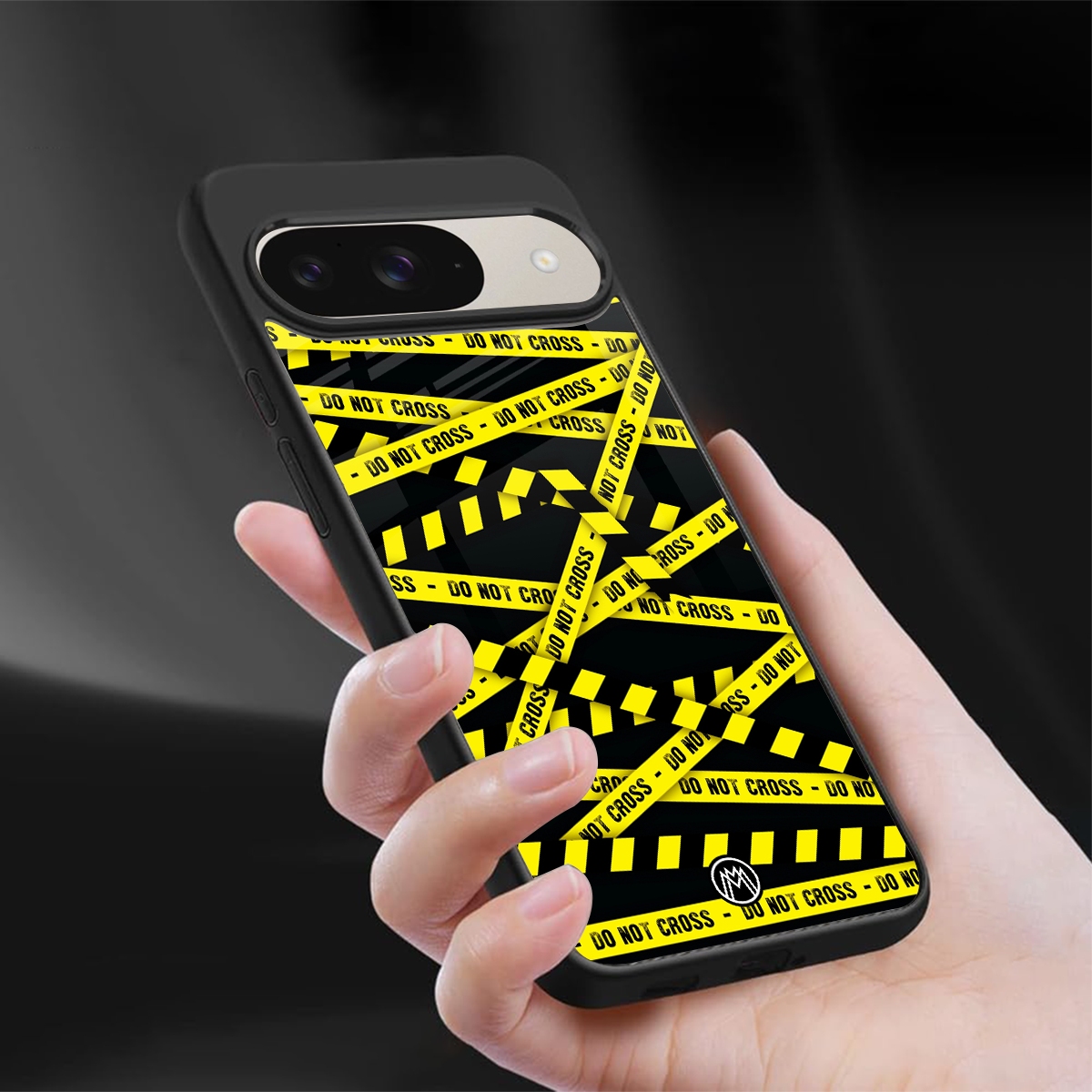 do not cross warning back phone cover | glass case for google pixel 9