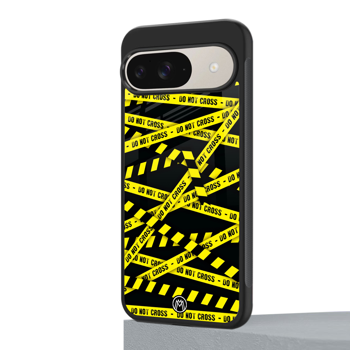 do not cross warning back phone cover | glass case for google pixel 9