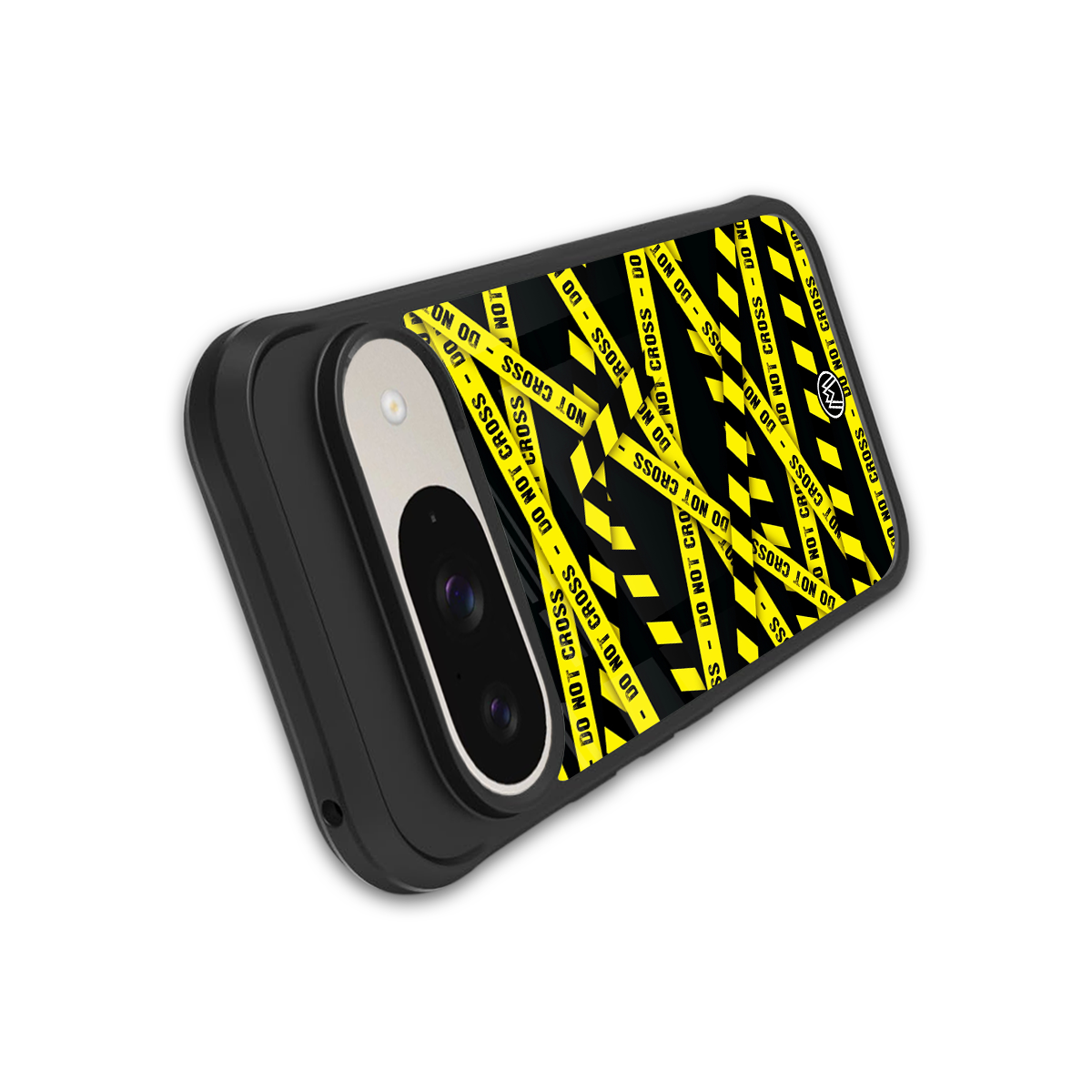 do not cross warning back phone cover | glass case for google pixel 9