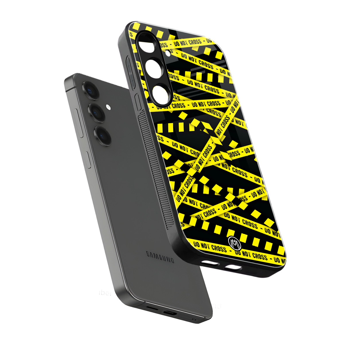 do not cross warning back phone cover | glass case for samsung galaxy s24 fe