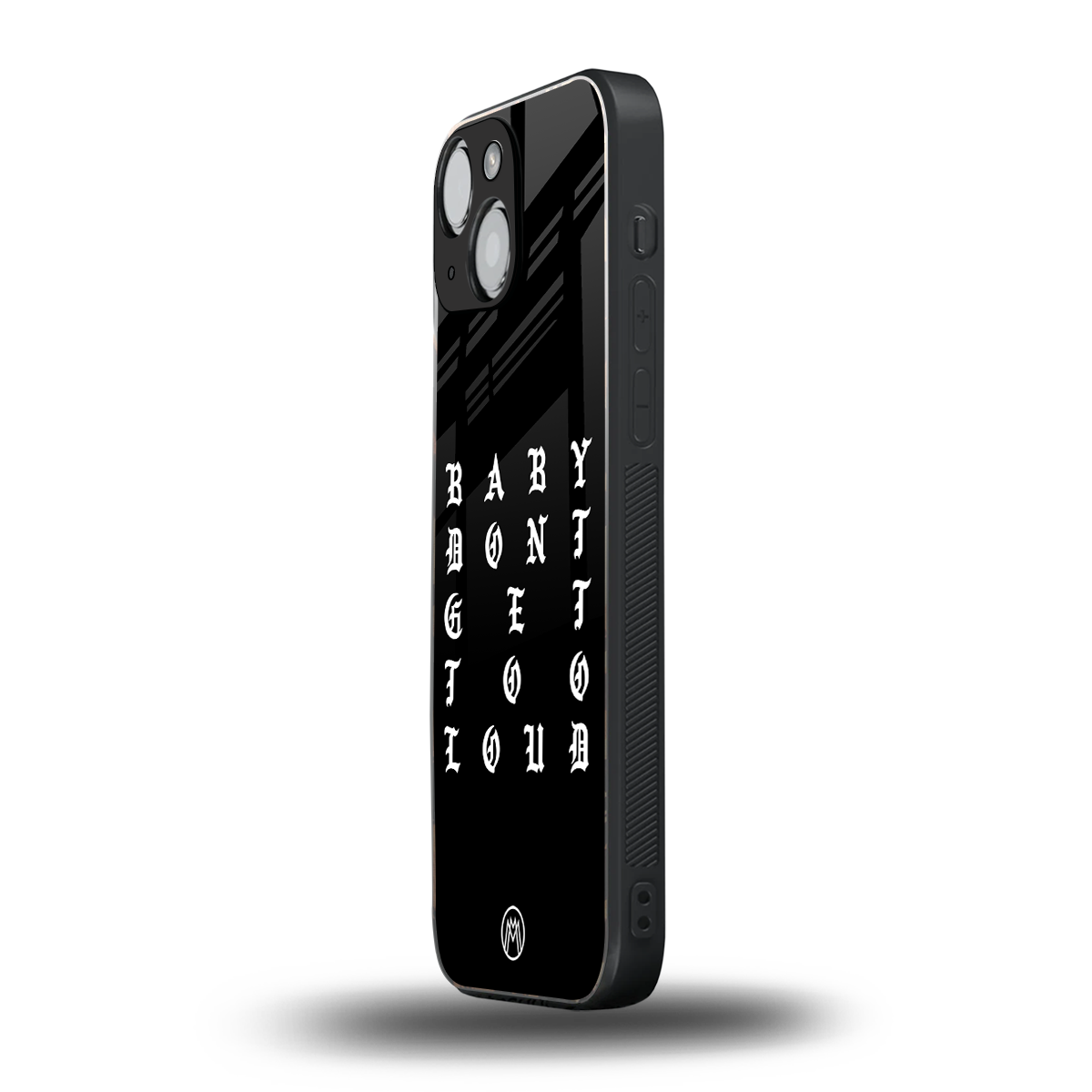 don't get too loud back phone cover | glass case for iphone 13 mini