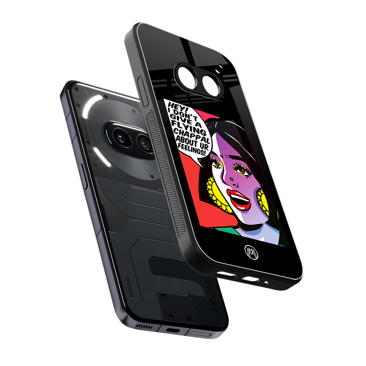 don't give a flying chappal back phone cover | glass case for nothing phone 2a