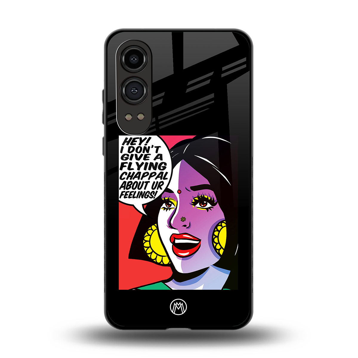 don't give a flying chappal back phone cover | glass case for oneplus nord ce 4 lite