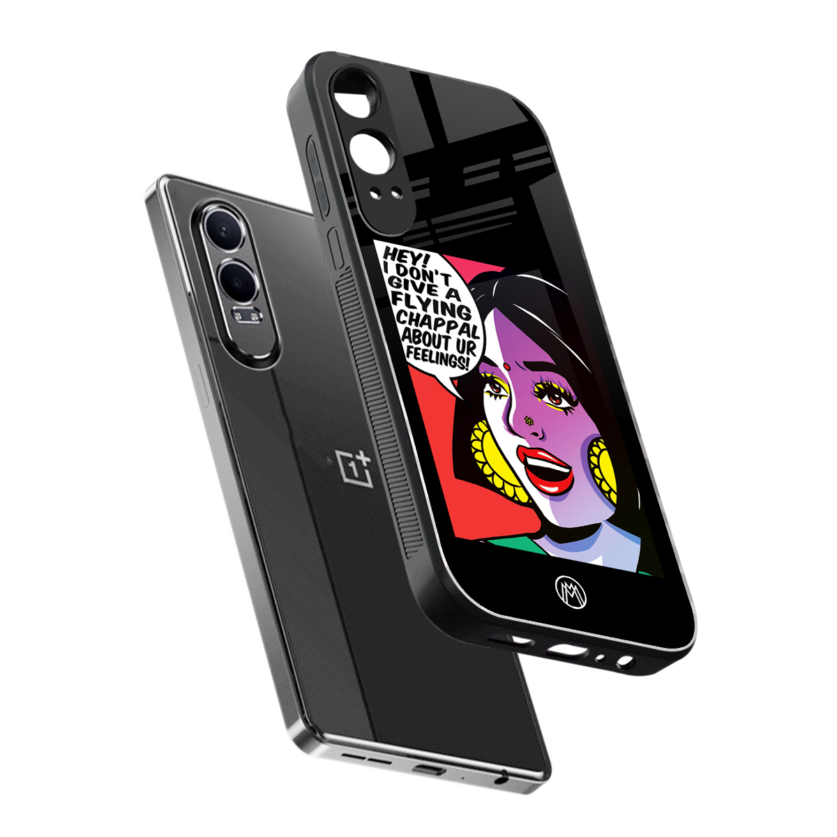 don't give a flying chappal back phone cover | glass case for oneplus nord ce 4 lite