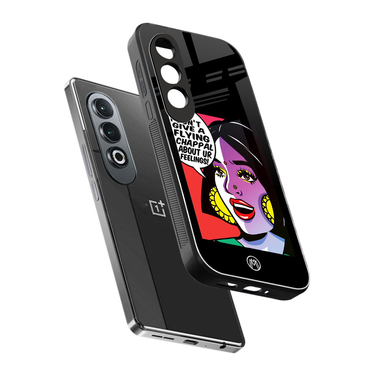 don't give a flying chappal back phone cover | glass case for oneplus nord ce 4