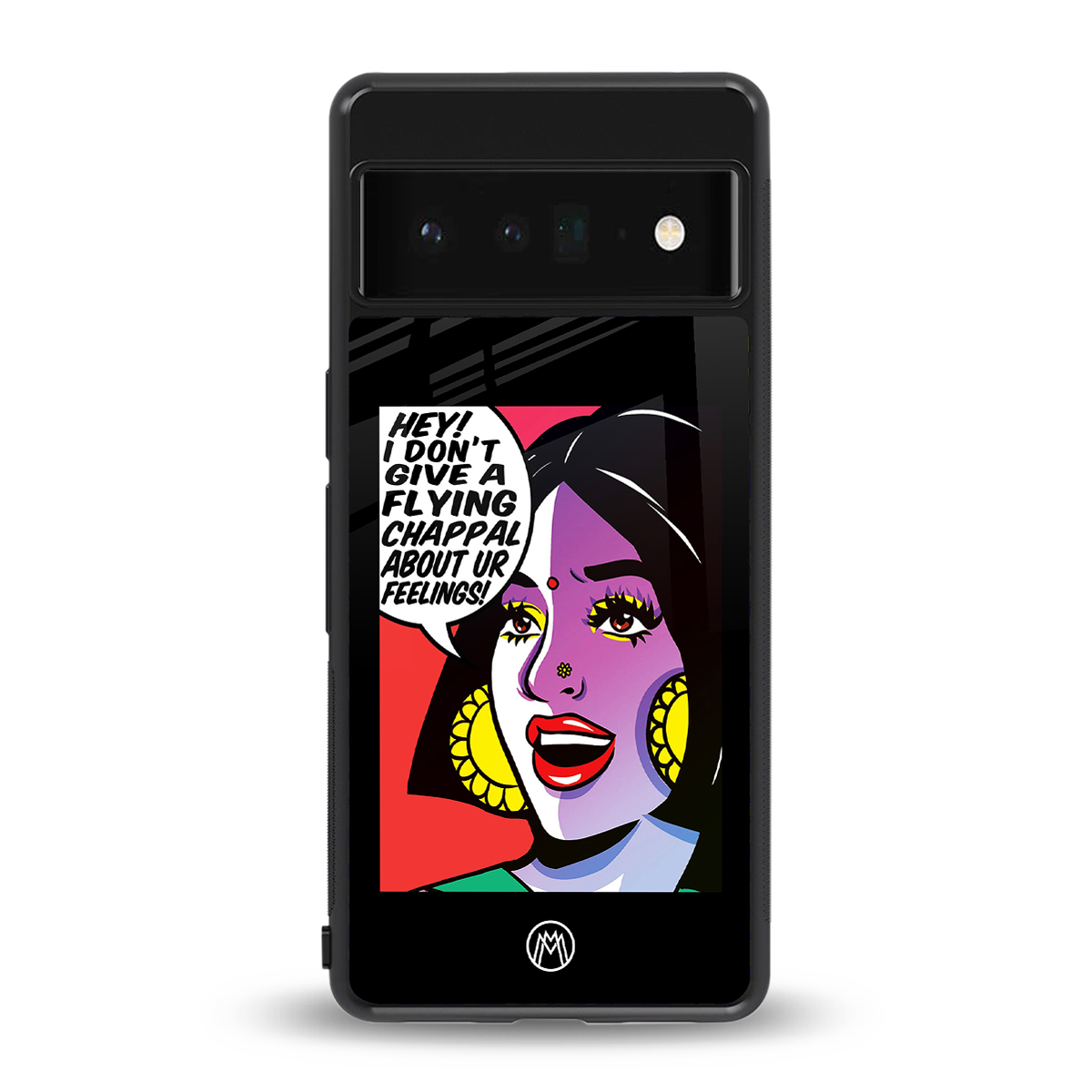 don't give a flying chappal back phone cover | glass case for google pixel 6 pro