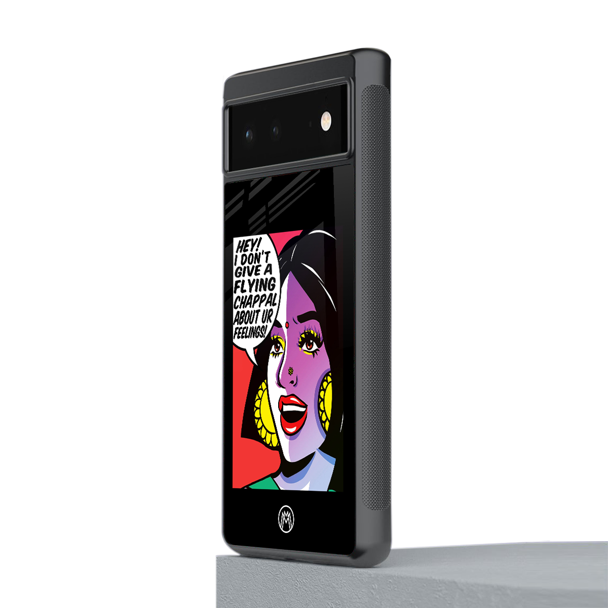 don't give a flying chappal back phone cover | glass case for Google Pixel 6A