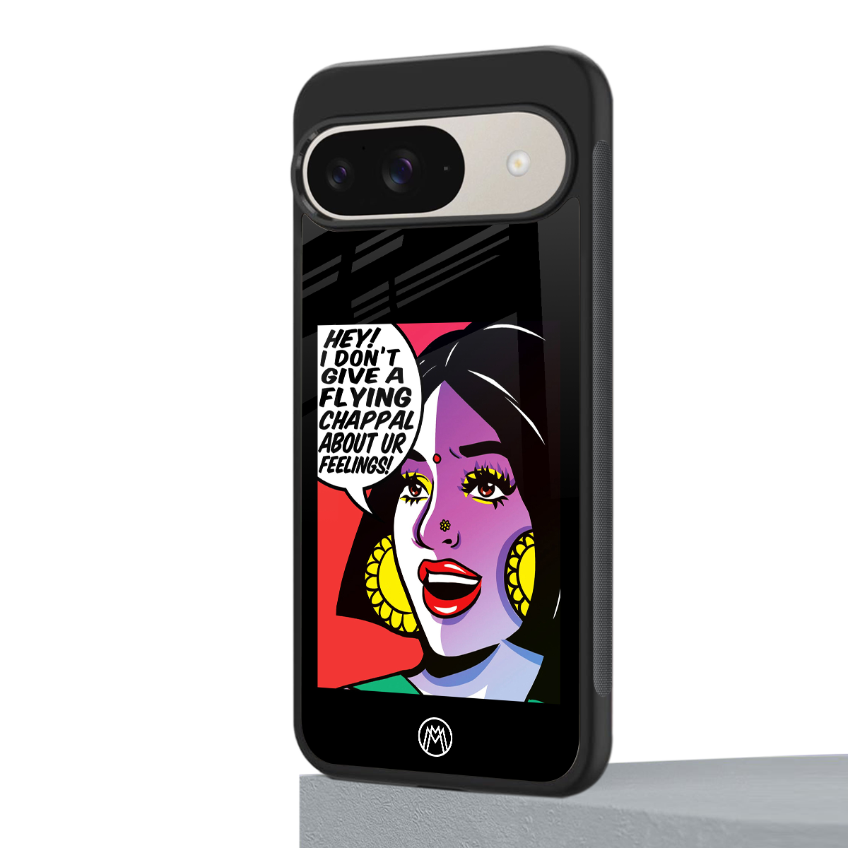 don't give a flying chappal back phone cover | glass case for google pixel 9