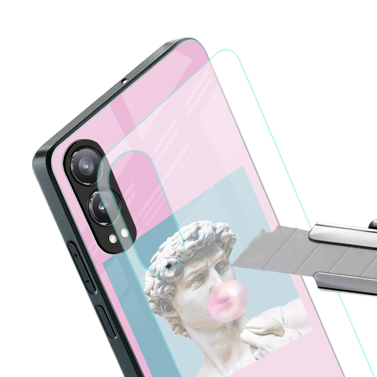 dope david michelangelo back phone cover | glass case for oneplus nord ce 4 lite
