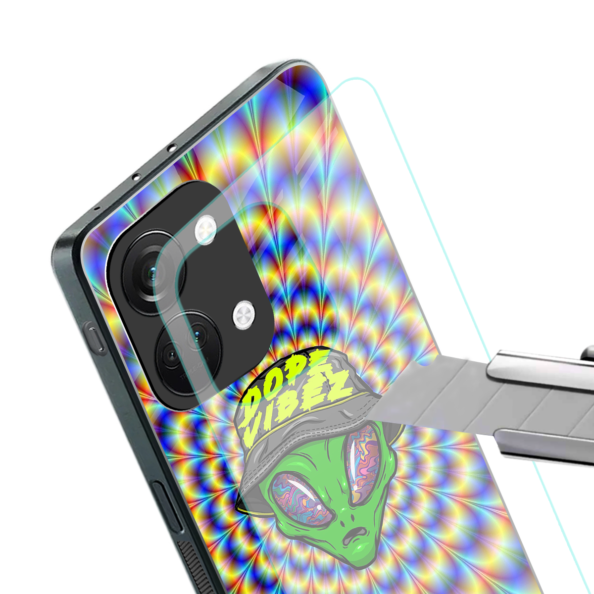 dope vibez back phone cover | glass case for oneplus nord 3