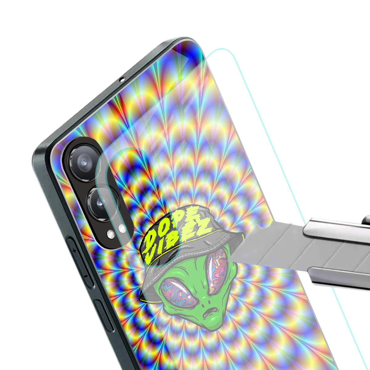 dope vibez back phone cover | glass case for oneplus nord ce 4 lite