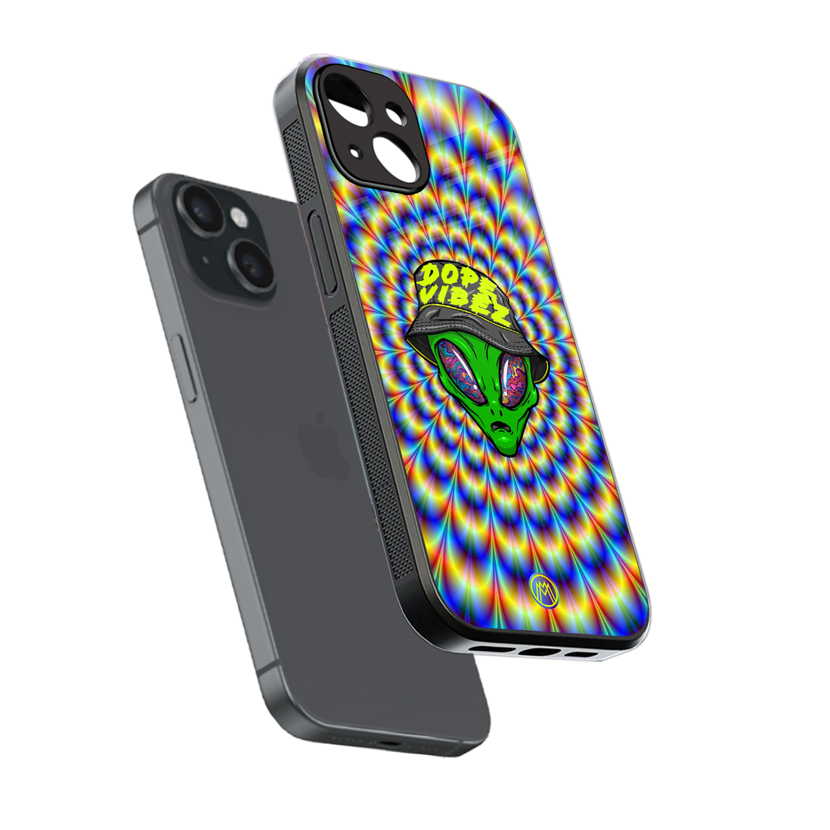 dope vibez back phone cover | glass case for iphone 15