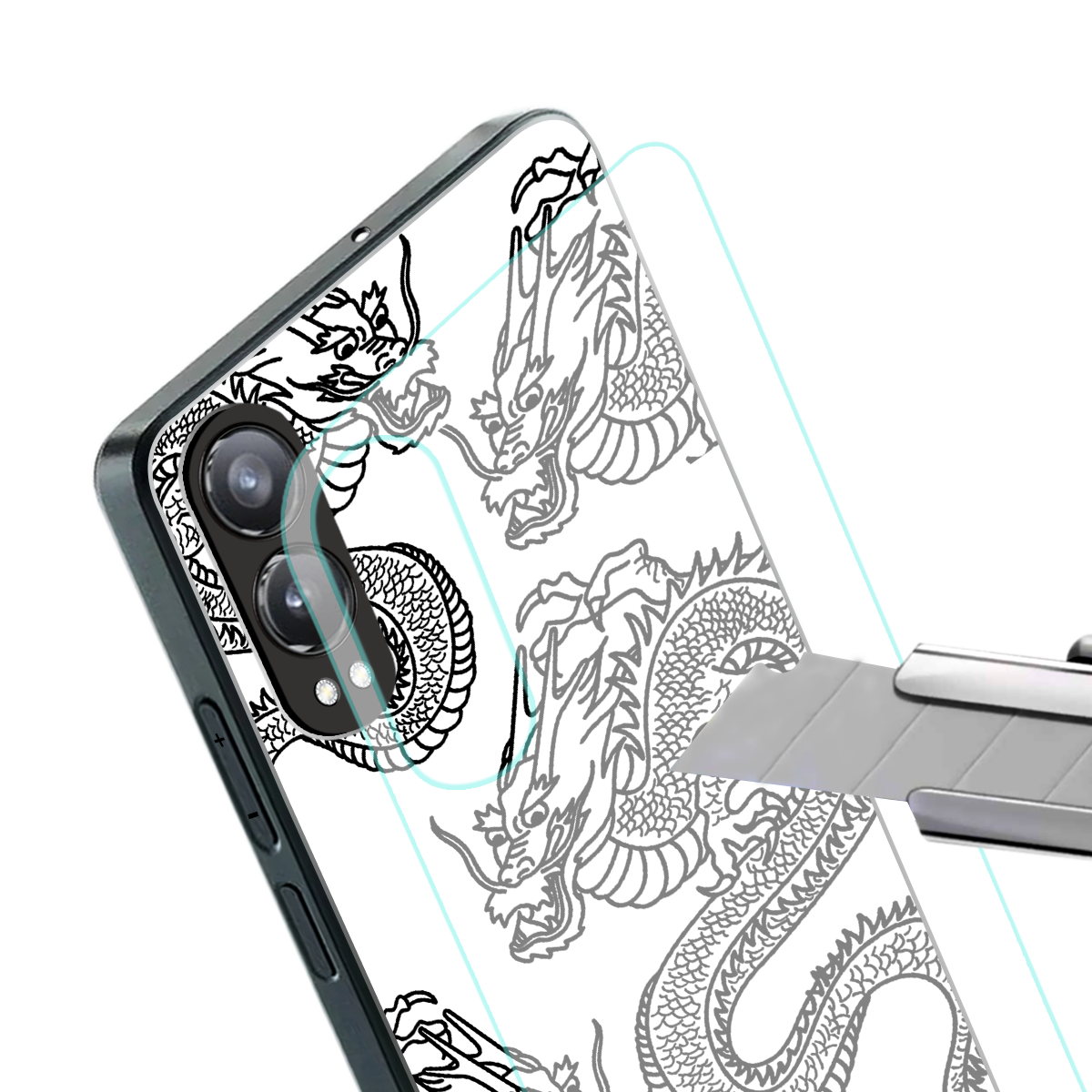 dragons lite back phone cover | glass case for oneplus nord ce 4 lite