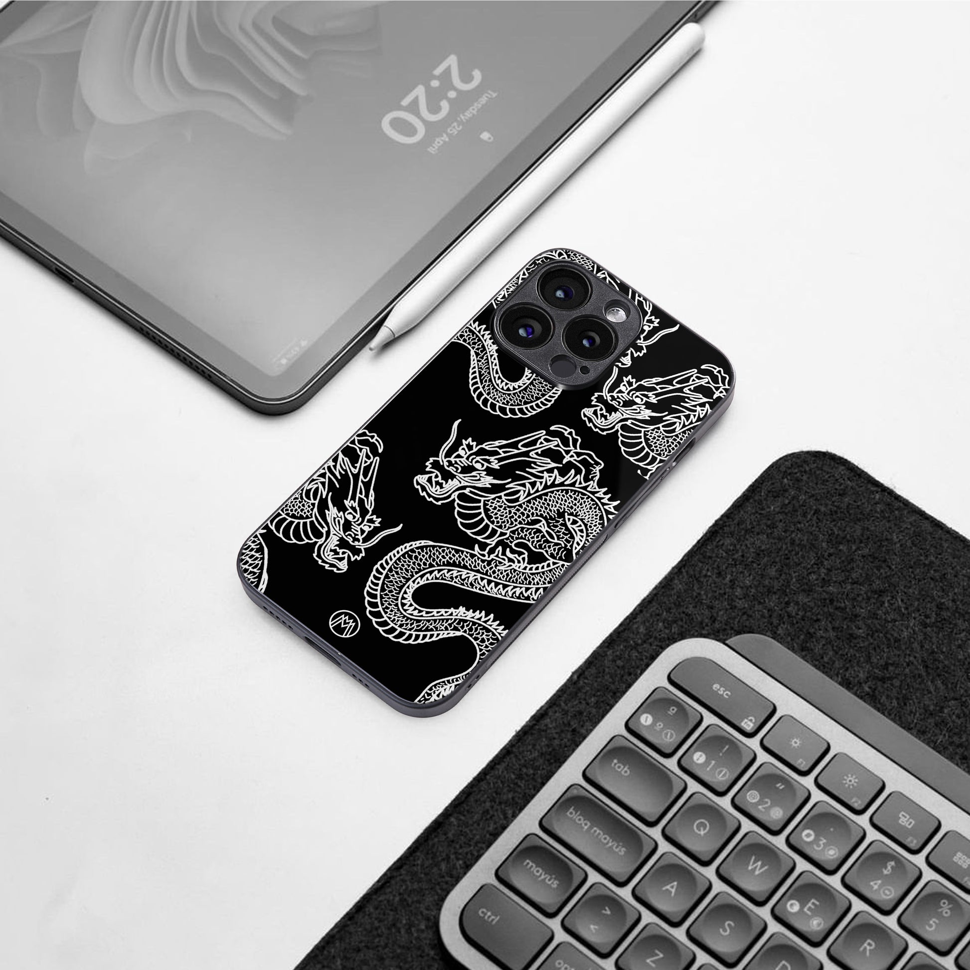 dragons back phone cover | glass case for iphone 16 pro max