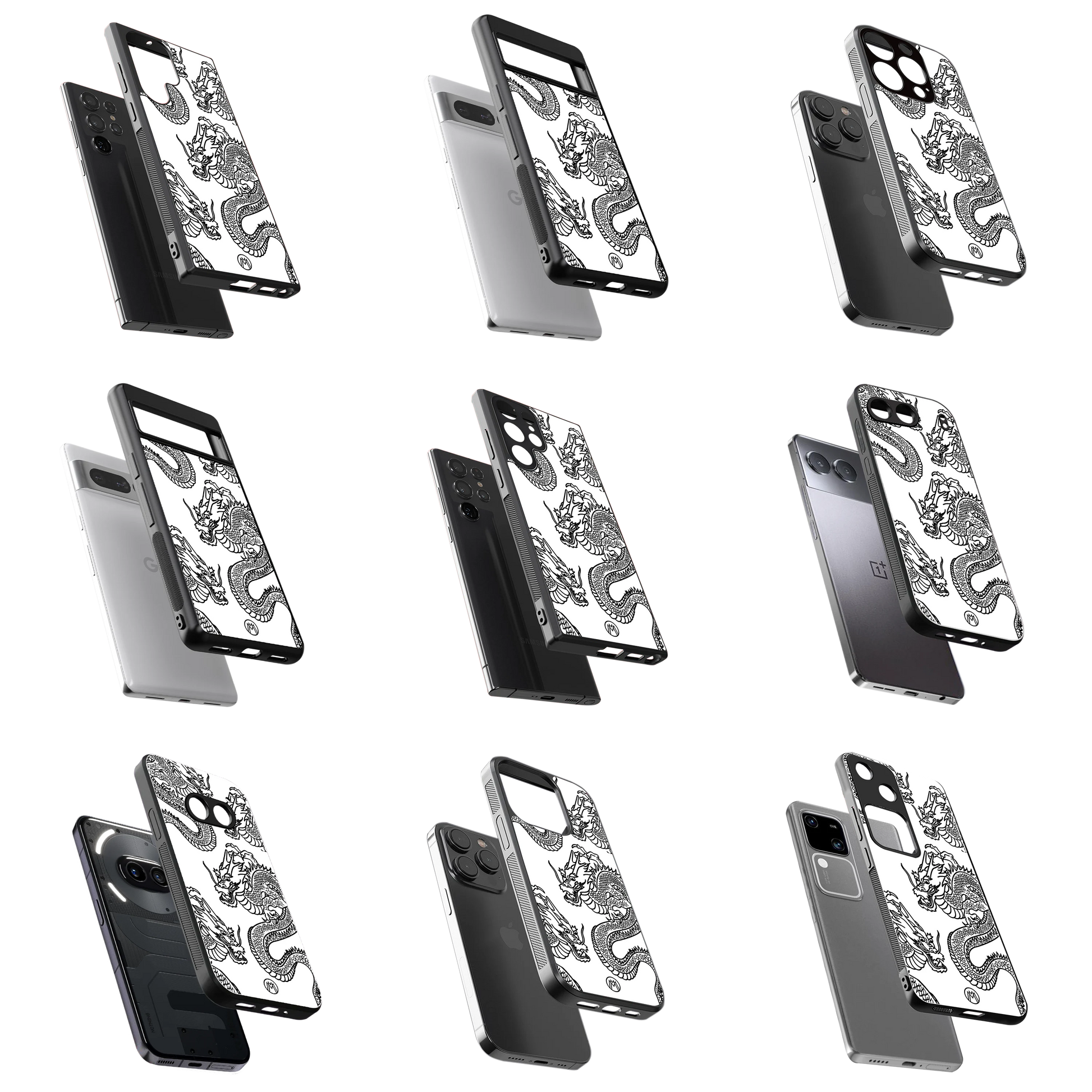 Durable Glass Back Mobile Case for iPhone, Samsung, OnePlus, Google Pixel, Redmi, Vivo, Oppo