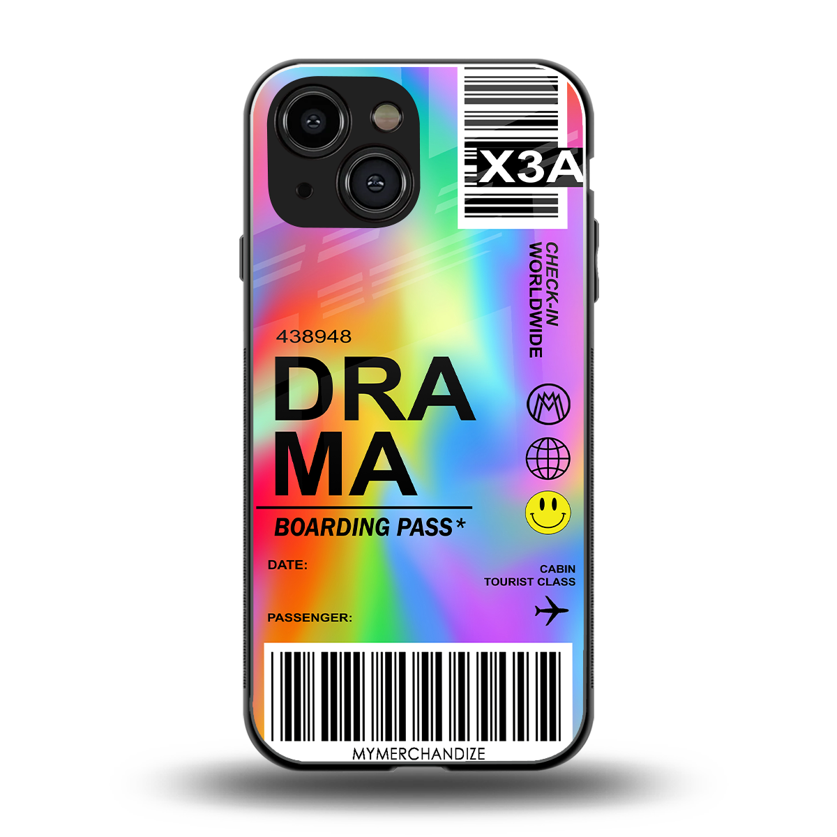 drama back phone cover | glass case for iphone 13 mini