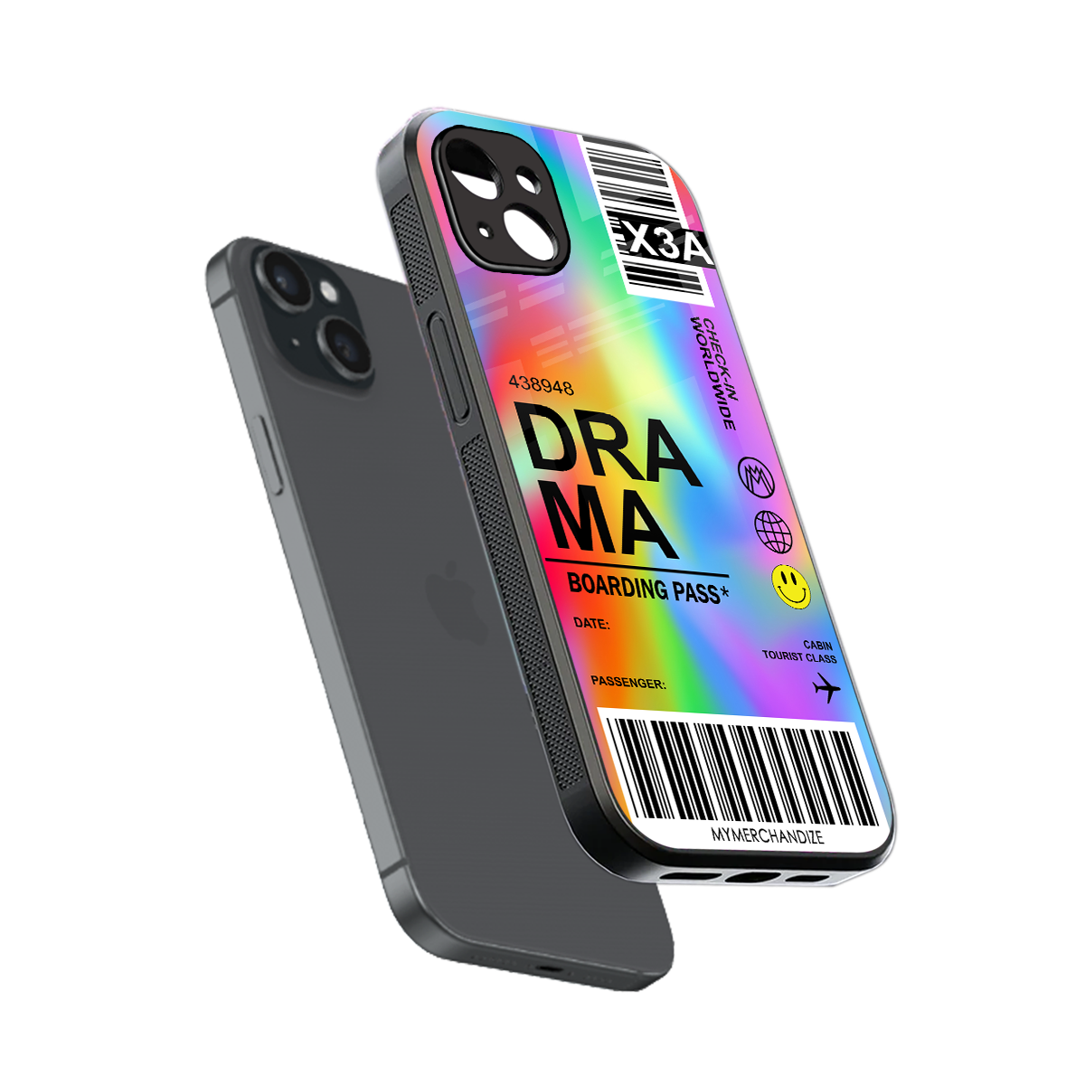 drama back phone cover | glass case for iphone 14 plus