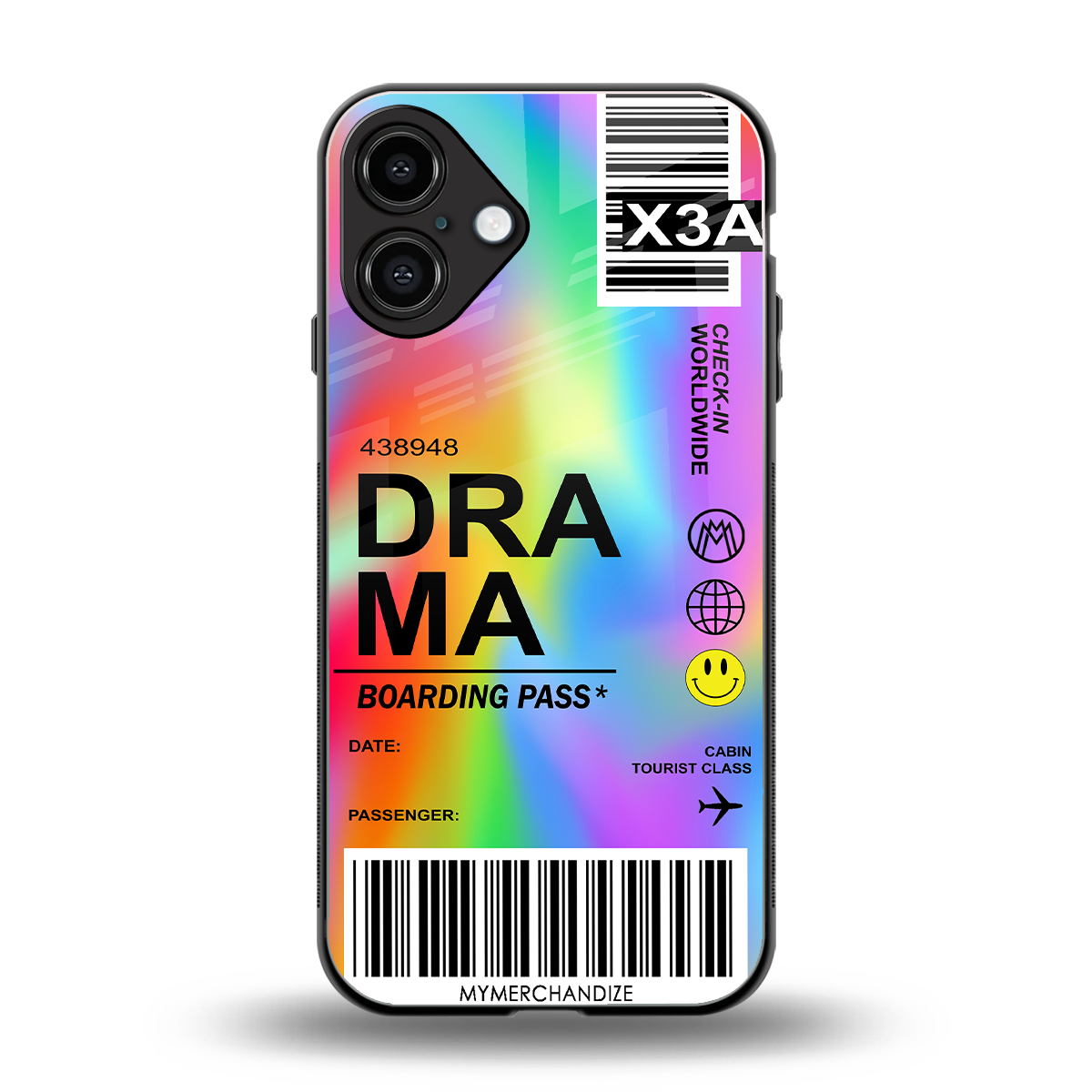 drama back phone cover | glass case for iphone 16 plus