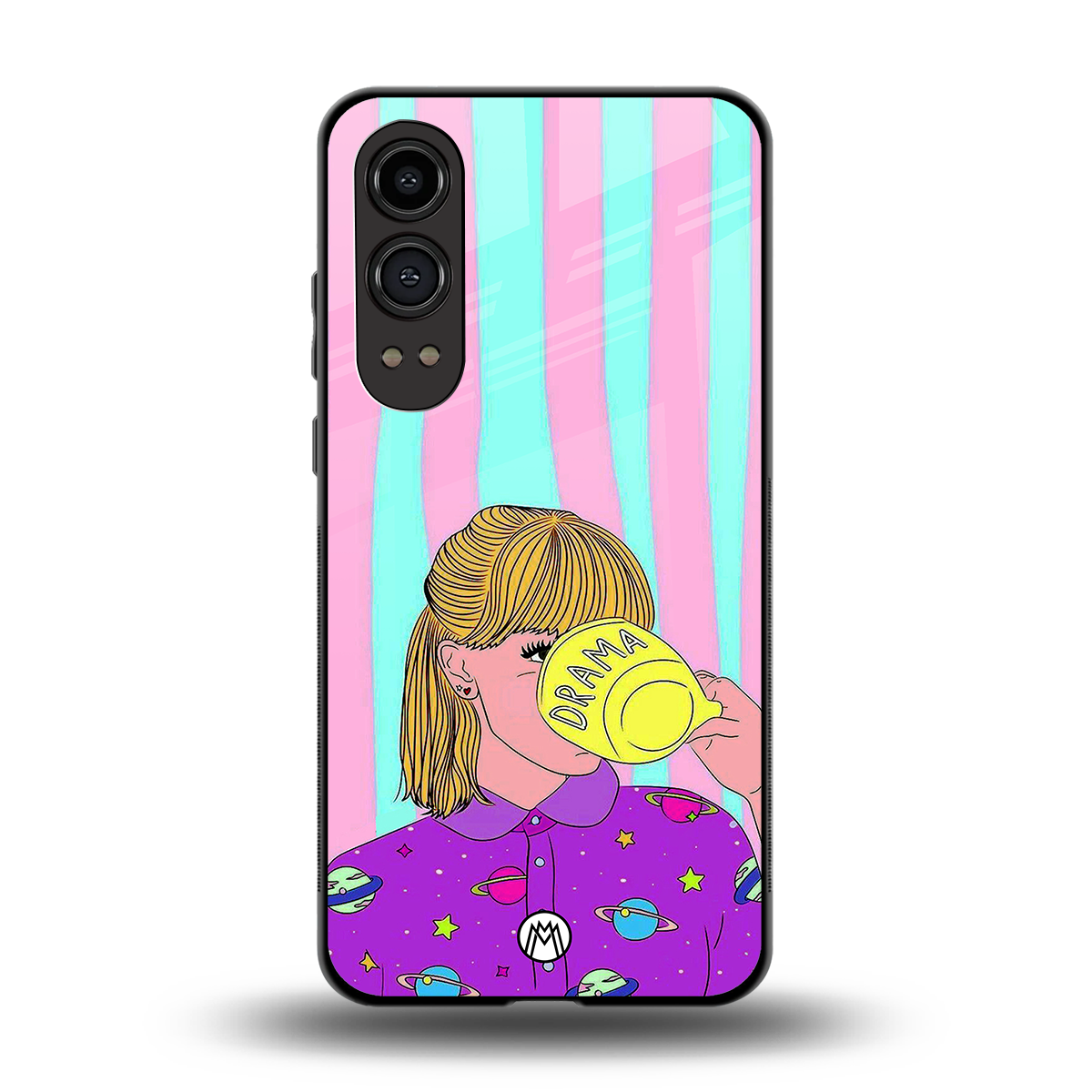dramateacal girl back phone cover | glass case for oneplus nord ce 4 lite