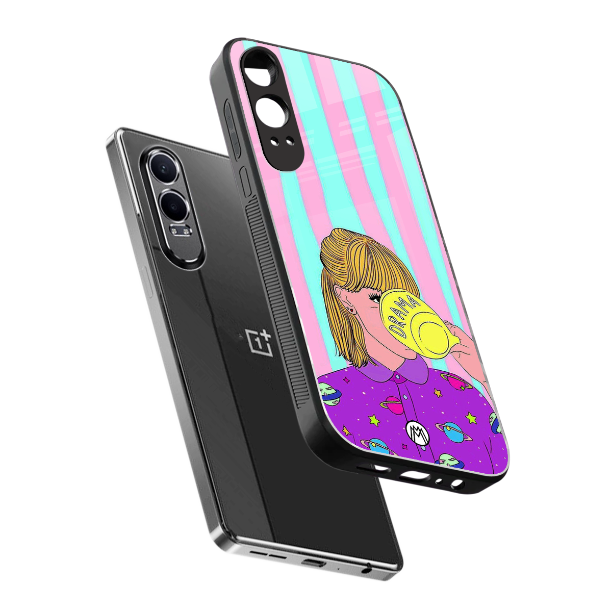 dramateacal girl back phone cover | glass case for oneplus nord ce 4 lite