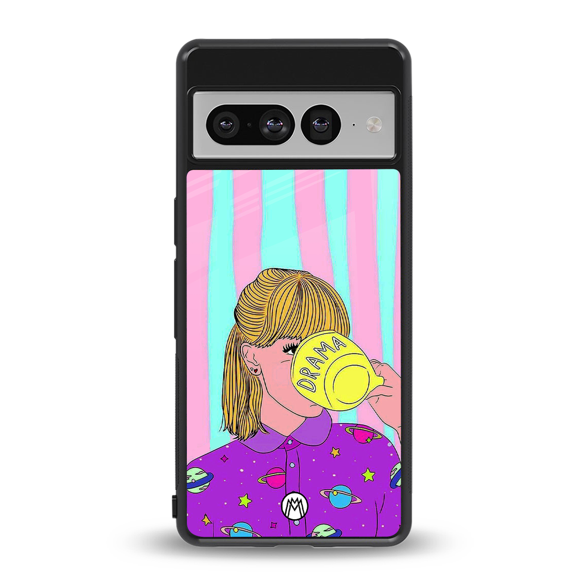 dramateacal girl back phone cover | glass case for google pixel 7 pro