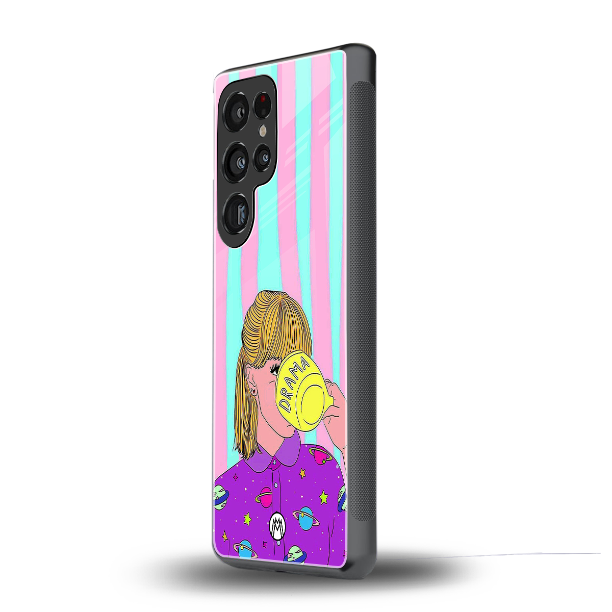 dramateacal girl back phone cover | glass case for samsung galaxy s25 ultra
