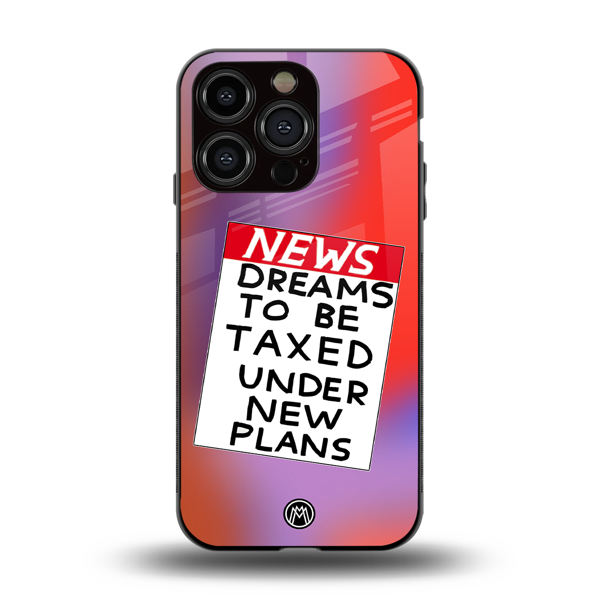 dreams to be taxed back phone cover | glass case for iphone 14 pro