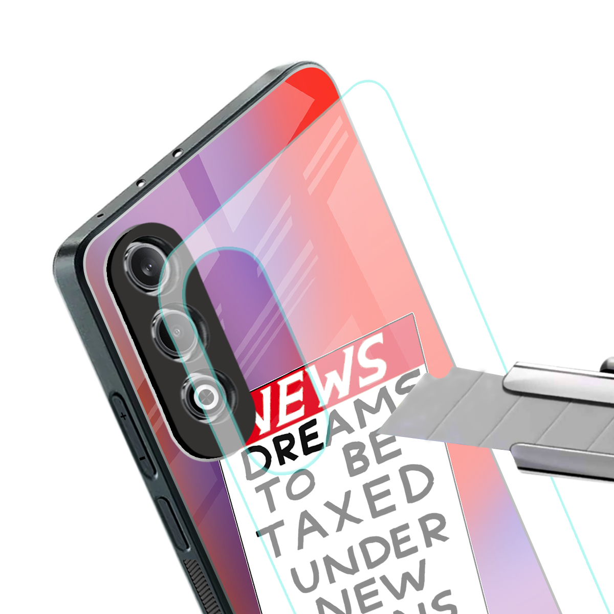 dreams to be taxed back phone cover | glass case for oneplus nord ce 4