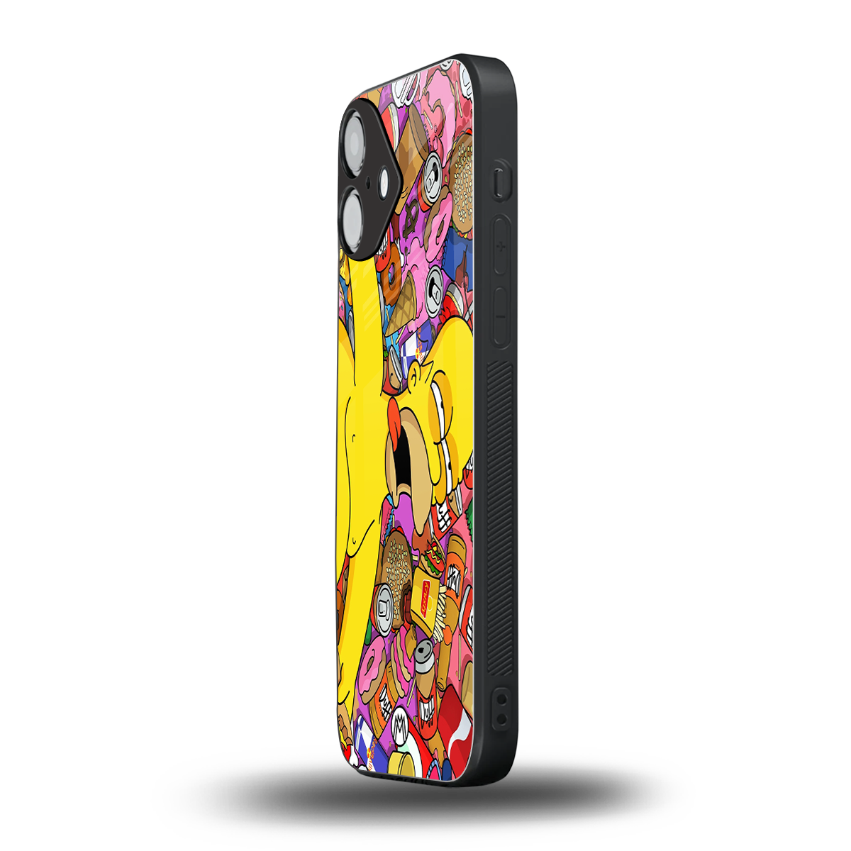 drunk homer simpsons back phone cover | glass case for iphone 16 plus