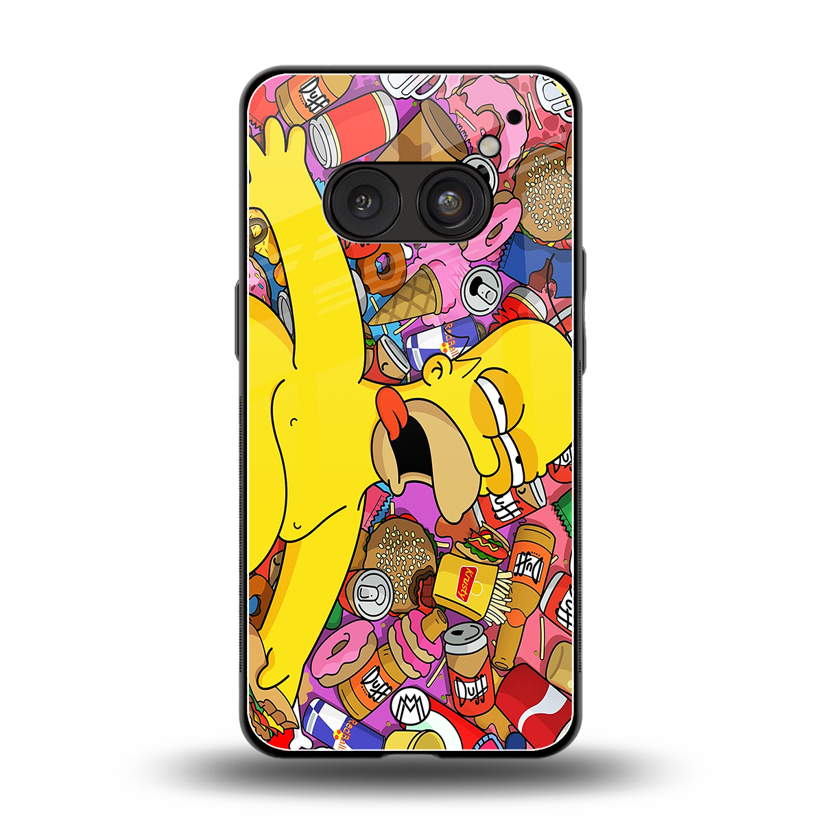 drunk homer simpsons back phone cover | glass case for nothing phone 2a