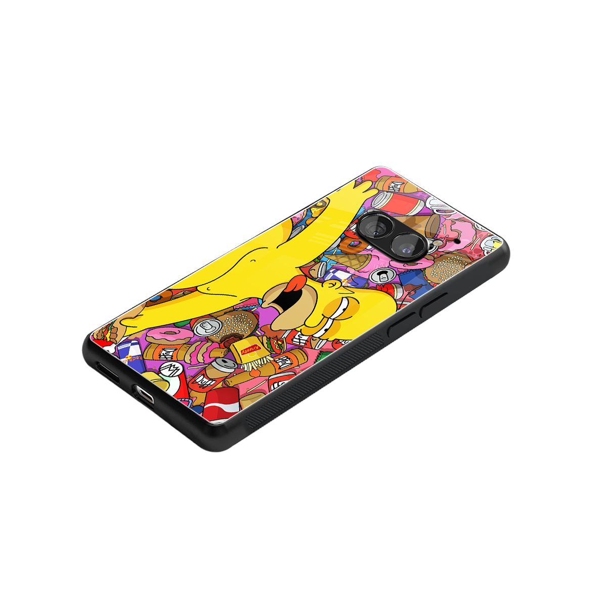 drunk homer simpsons back phone cover | glass case for nothing phone 2a