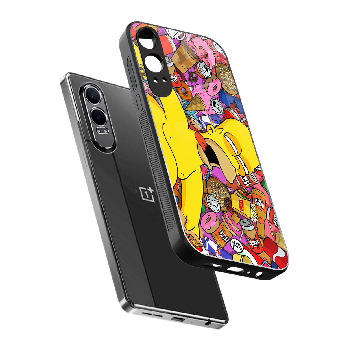 drunk homer simpsons back phone cover | glass case for oneplus nord ce 4 lite