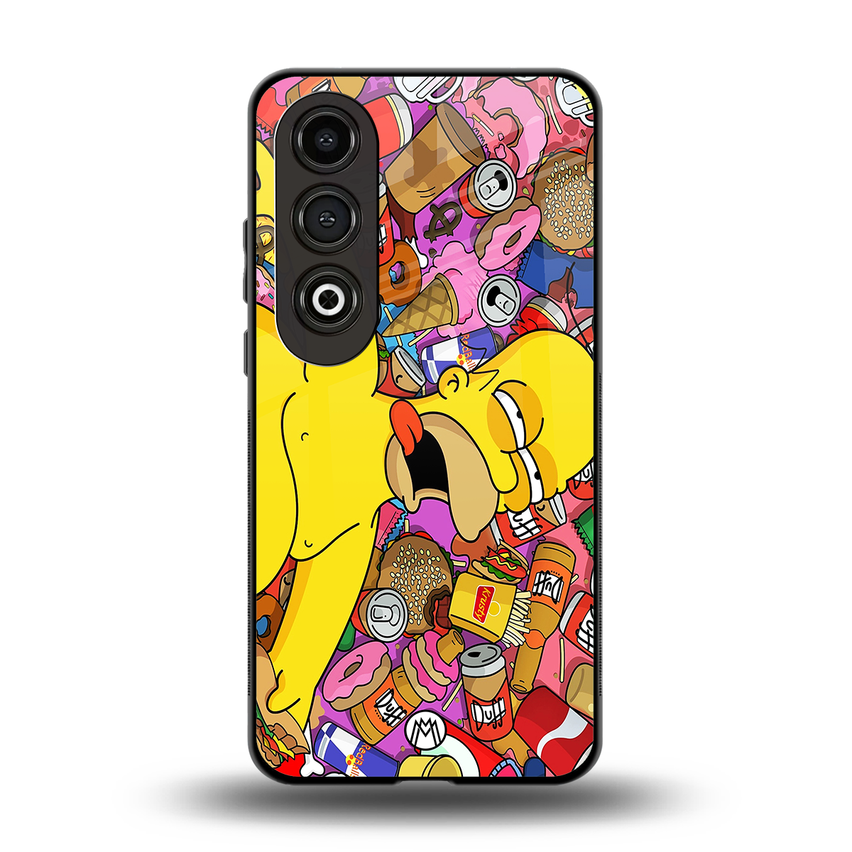 drunk homer simpsons back phone cover | glass case for oneplus nord ce 4