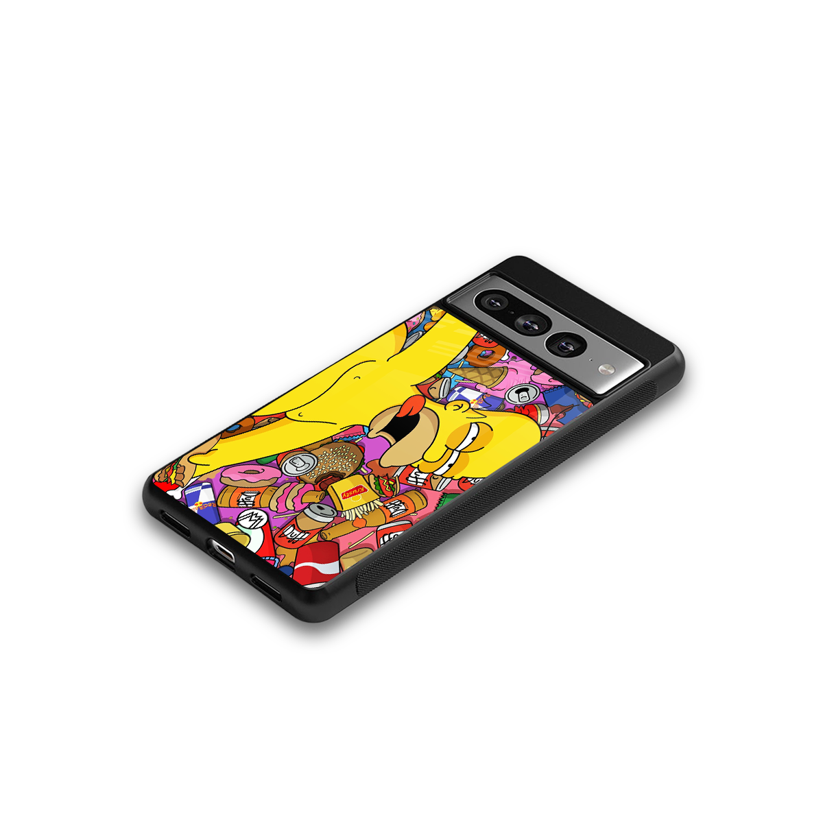 drunk homer simpsons back phone cover | glass case for google pixel 7 pro