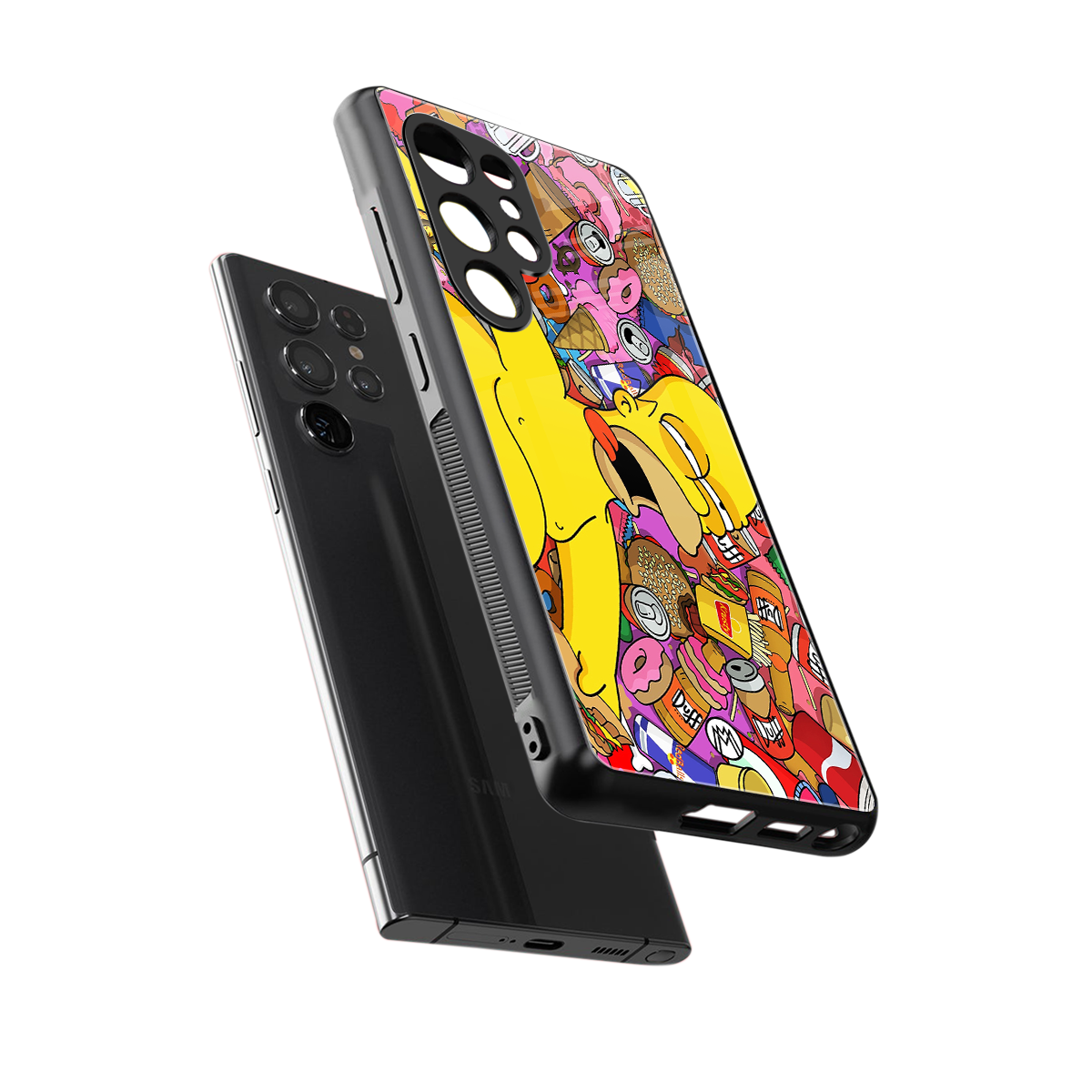 drunk homer simpsons back phone cover | glass case for samsung galaxy s25 ultra