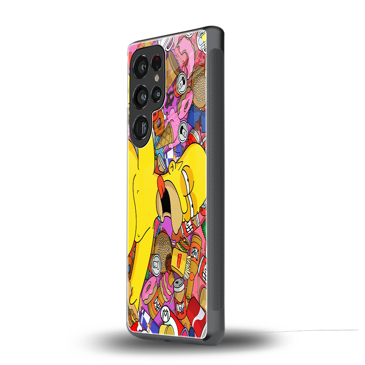 drunk homer simpsons back phone cover | glass case for samsung galaxy s25 ultra