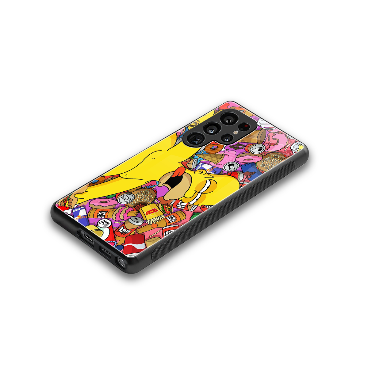 drunk homer simpsons back phone cover | glass case for samsung galaxy s25 ultra