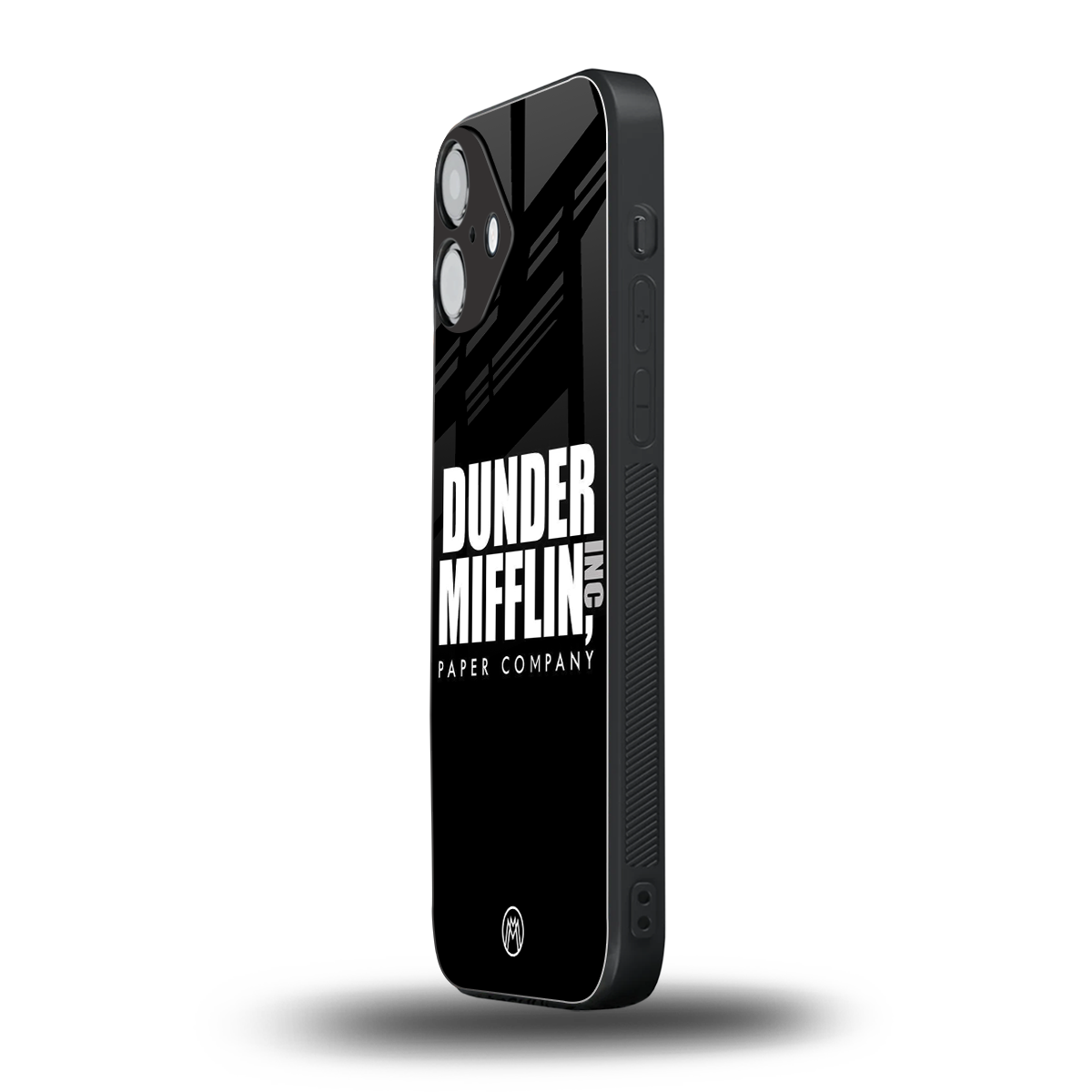 dunder mifflin back phone cover | glass case for iphone 16 plus
